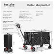 TECTAKE - Chariot pliable ROLLRIDER avec poignée télescopique et roues profilées noir - vignette