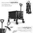 TECTAKE - Chariot pliable SMARTRIDER avec roues profilées et poignée télescopique noir - vignette