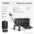TECTAKE - Chariot pliable SMARTRIDER avec roues profilées et poignée télescopique noir - vignette