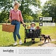 TECTAKE - Chariot pliable ROLLRIDER avec poignée télescopique et roues profilées noir - vignette