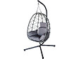 HABITAT ET JARDIN - Fauteuil oeuf suspendu en rotin "Cosi" - 99 x 92 x 194 cm - Gris - vignette