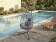 HABITAT ET JARDIN - Fauteuil oeuf suspendu en rotin "Cosi" - 99 x 92 x 194 cm - Gris - vignette