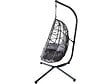 HABITAT ET JARDIN - Fauteuil oeuf suspendu en rotin "Cosi" - 99 x 92 x 194 cm - Gris - vignette