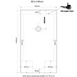 PLANETE BAIN - Receveur de douche extra plat à poser 80x140 couleur argile - vignette
