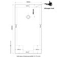 PLANETE BAIN - Receveur de douche grande taille 90x160 noir - vignette