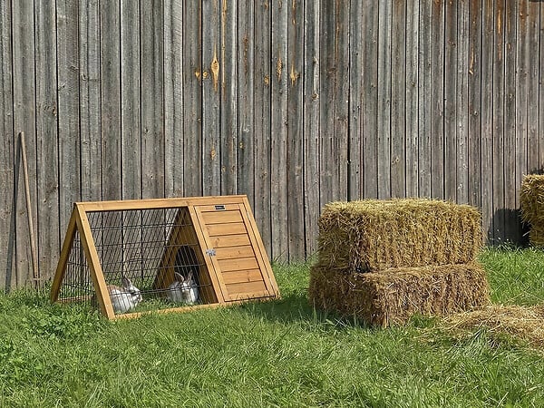 HABITAT ET JARDIN - Clapier poulailler "Biscotte" - 100 x 62 x 52 cm - Marron - large