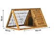 HABITAT ET JARDIN - Clapier poulailler "Biscotte" - 100 x 62 x 52 cm - Marron - vignette