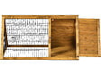 HABITAT ET JARDIN - Clapier poulailler "Biscotte" - 100 x 62 x 52 cm - Marron - vignette