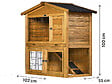 HABITAT ET JARDIN - Clapier poulailler en bois "Noisette" - 102 x 55 x 100 cm - Marron - vignette