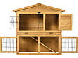 HABITAT ET JARDIN - Clapier poulailler en bois "Noisette" - 102 x 55 x 100 cm - Marron - vignette