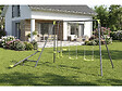 HABITAT ET JARDIN - Portique de jeu en métal avec balançoire à bascule "Basile" - 4 agrès - Vert - vignette