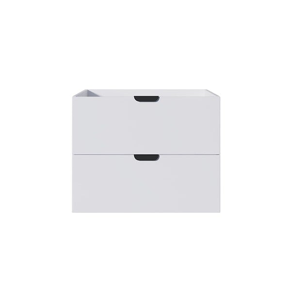 Ensemble Meuble de salle de bain + Miroir - Blanc - Largeur : 60cm - large
