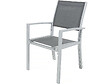 HABITAT ET JARDIN - Table extensible et chaises de jardin en aluminium "Lagos" - 200/320 x 105 x 76 cm - 10 places - Gris foncé - vignette