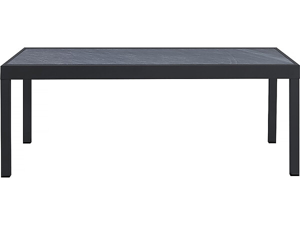 HABITAT ET JARDIN - Table extensible et chaises de jardin en aluminium "Lagos" - 200/320 x 105 x 76 cm - 10 places - Gris foncé - large