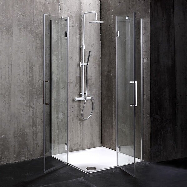 KIAMAMI VALENTINA - Cabine De Douche 90X90 En Verre 6 Mm Sans Structure | London  - large