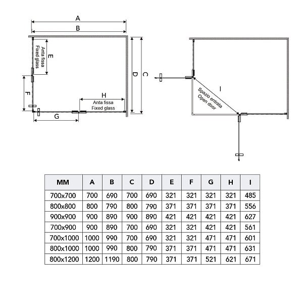KIAMAMI VALENTINA - Cabine De Douche 70X90 En Verre 6Mm Sans Structure | London - large