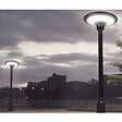 ASLO - Lampadaire Solaire extérieur LED 6000K Noir Eclairage 360° Surface éclairée 80m² ASLO - vignette