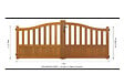 GD MENUISERIES - Portail en bois - Ajouree -  L3m x H1,10/1,30 - vignette