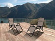 HABITAT ET JARDIN - Lot de 2 Fauteuils de jardin inclinable zéro gravité "Sintra" - Taupe - vignette