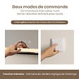 EMKE - EMKE Miroir lumineux salle de bain 80x60cm, Cadre noir, Miroir LED avec Interrupteur Tactile, Anti-buée, Horloge et Température, Lumière Neutre - vignette