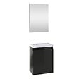 ALLIBERT - Pack lave mains avec miroir Porto Noir brillant - Marque allibert - vignette