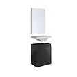ALLIBERT - Pack lave mains avec miroir Porto Noir brillant - Marque allibert - vignette