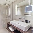 GROHE - Mitigeur mural lavabo Essence avec corps encastré L Chromé - vignette