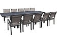 HABITAT ET JARDIN - Salon de jardin repas extensible "Lagos" - 200/320 x 105 x 76 cm - 10 chaises - Taupe - vignette
