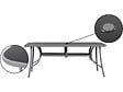 HABITAT ET JARDIN - Table et chaises de jardin en textilène "Cordoba XL 180" - 8 places - Gris - vignette