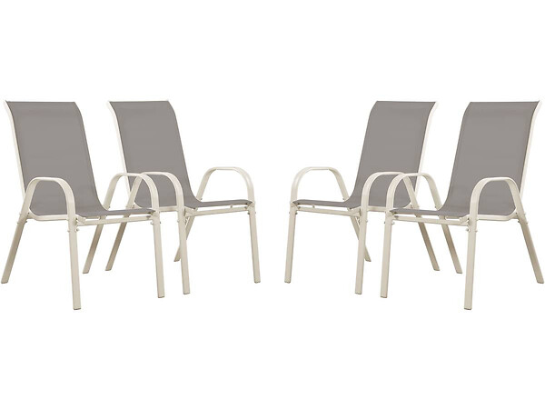 HABITAT ET JARDIN - Table et chaises de jardin en textilène "Cordoba XL 180" - Phoenix - 8 places - Gris - large