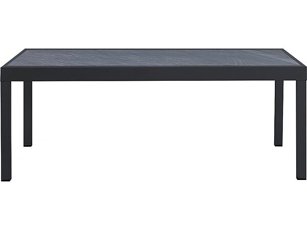 HABITAT ET JARDIN - Table extensible et chaises de jardin en aluminium "Lagos" - 200/320 x 105 x 76 cm - 12 chaises - Gris clair - large