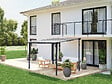 HABITAT ET JARDIN - Pergola tonnelle adossée "Marvin" - 3 x 3 m - 304 x 298 x 243 cm - Gris foncé - vignette