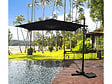 HABITAT ET JARDIN - Parasol jardin déporté "Soleil" - Carré - 2.5 x 2.5 m - Noir + Housse de protection - vignette