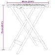 VIDAXL - vidaXL Table de jardin pliable Ø60x75 cm Bois d'eucalyptus solide - vignette