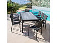 HABITAT ET JARDIN - Table de jardin en aluminium extensible "Lagos" - 140/280 x 90 x 76 cm - Gris - vignette
