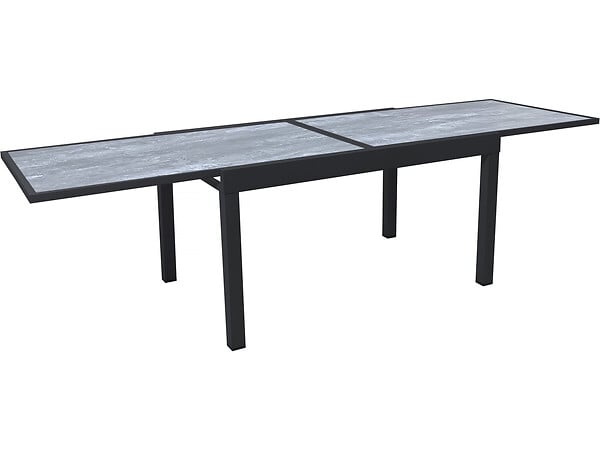 HABITAT ET JARDIN - Table de jardin en aluminium extensible "Lagos" - 140/280 x 90 x 76 cm - Gris - large