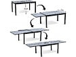 HABITAT ET JARDIN - Table de jardin en aluminium extensible "Lagos" - 140/280 x 90 x 76 cm - Gris - vignette