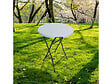 HABITAT ET JARDIN - Table haute pliante en plastique Ø 80 cm "Lili" - blanc - vignette