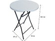 HABITAT ET JARDIN - Table haute pliante en plastique Ø 80 cm "Lili" - blanc - vignette