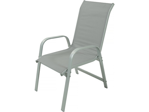 HABITAT ET JARDIN - Table extensible et chaises de jardin en aluminium "Lagos" - 200/320 x 105 x 76 cm - 10 chaises - Gris clair - large