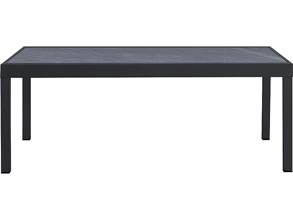 HABITAT ET JARDIN - Table extensible et chaises de jardin en aluminium "Lagos" - 200/320 x 105 x 76 cm - 10 chaises - Gris clair - large