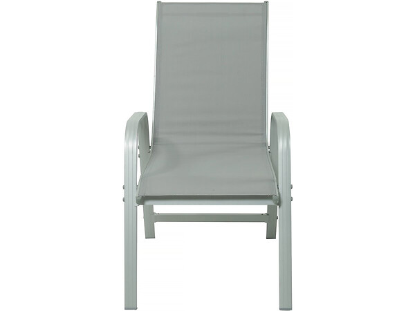 HABITAT ET JARDIN - Table extensible et chaises de jardin en aluminium "Lagos" - 200/320 x 105 x 76 cm - 10 chaises - Gris clair - large