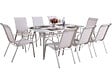 HABITAT ET JARDIN - Table et chaises de jardin en textilène "Cordoba XL 180"- Phoenix - 8 places - Ecru - vignette