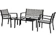 HABITAT ET JARDIN - Salon de jardin bas "Lino" - 4 places  - Gris - vignette