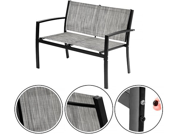 HABITAT ET JARDIN - Salon de jardin bas "Lino" - 4 places  - Gris - large