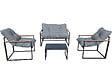 HABITAT ET JARDIN - Salon de jardin "Jules" - 4 places - Gris/Noir - vignette