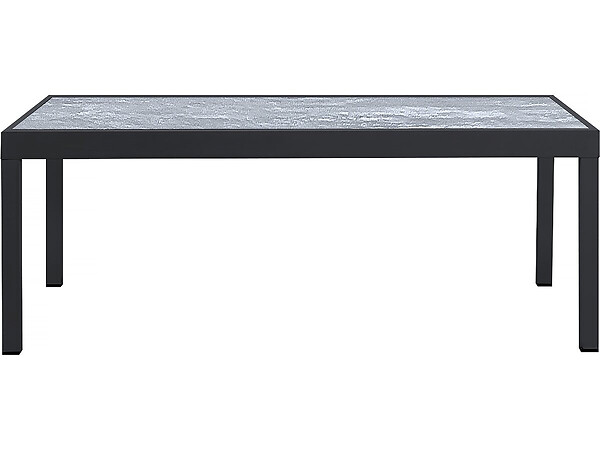 HABITAT ET JARDIN - Table extensible et chaises de jardin en aluminium "Lagos" - 200/320 x 105 x 76 cm - 10 chaises - Noir - large
