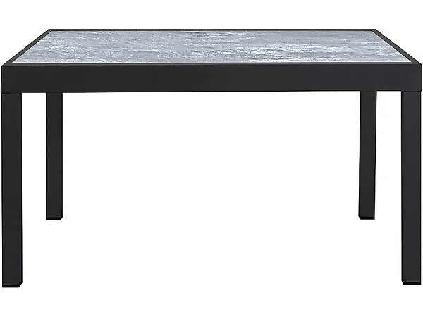 HABITAT ET JARDIN - Table extensible et chaises de jardin en aluminium "Lagos" - 140/280 x 90 x 76 cm - 10 places - Gris clair - large