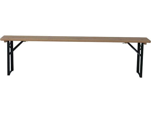 HABITAT ET JARDIN - Table de jardin brasserie pliante avec 2 bancs " Lisbonne " - 176 x 46 x 75 cm -  Marron - large
