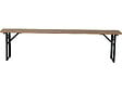 HABITAT ET JARDIN - Table de jardin brasserie pliante avec 2 bancs " Lisbonne " - 176 x 46 x 75 cm -  Marron - vignette